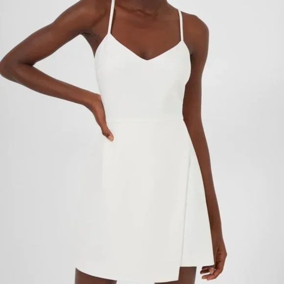 French Connection Whisper Minidress Off White Mini Dress Size 4 Small - Picture 1 of 14